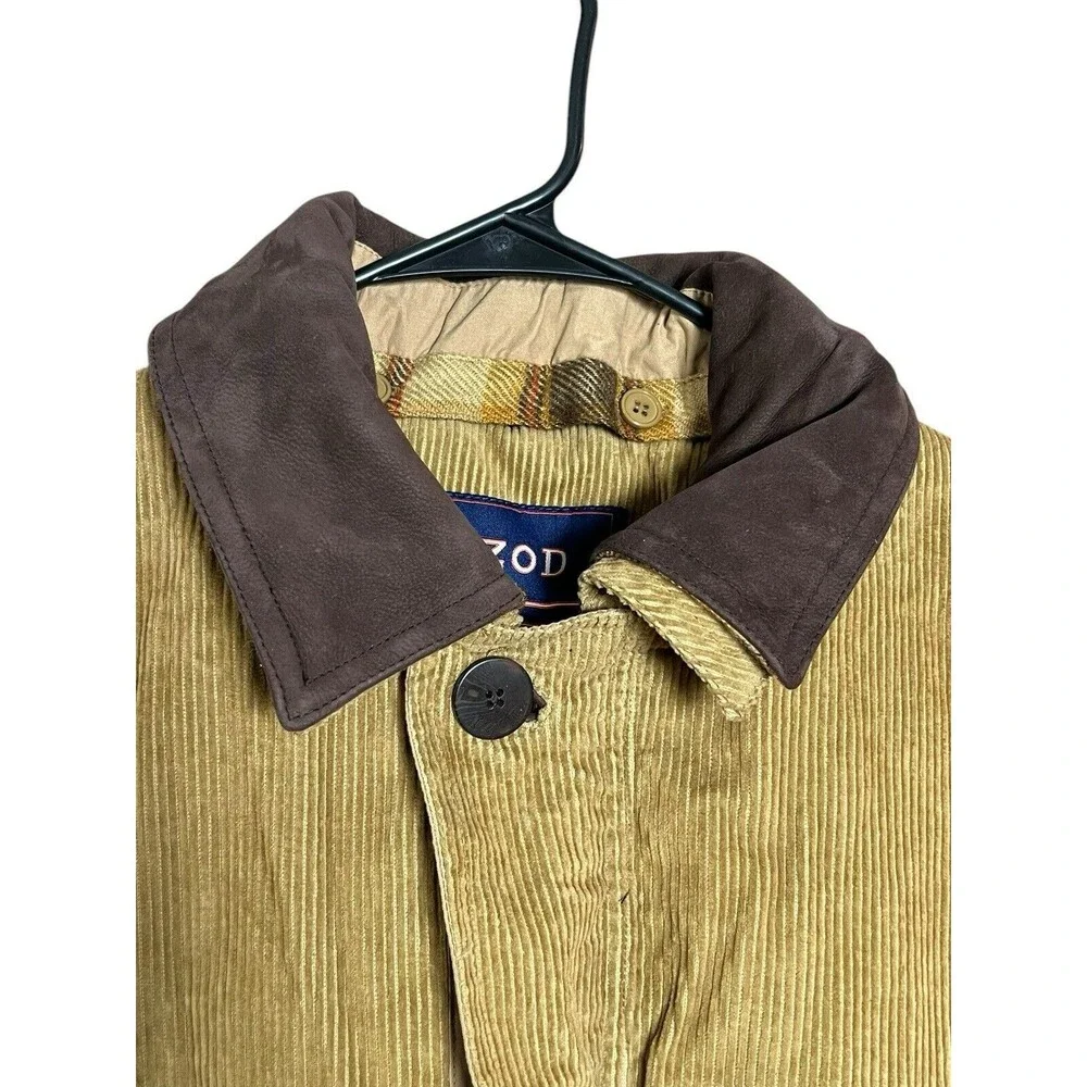 Vintage Corduroy Chore Barn Jacket‎ Mens Plaid Lined Heavyweight Denim Med IZOD